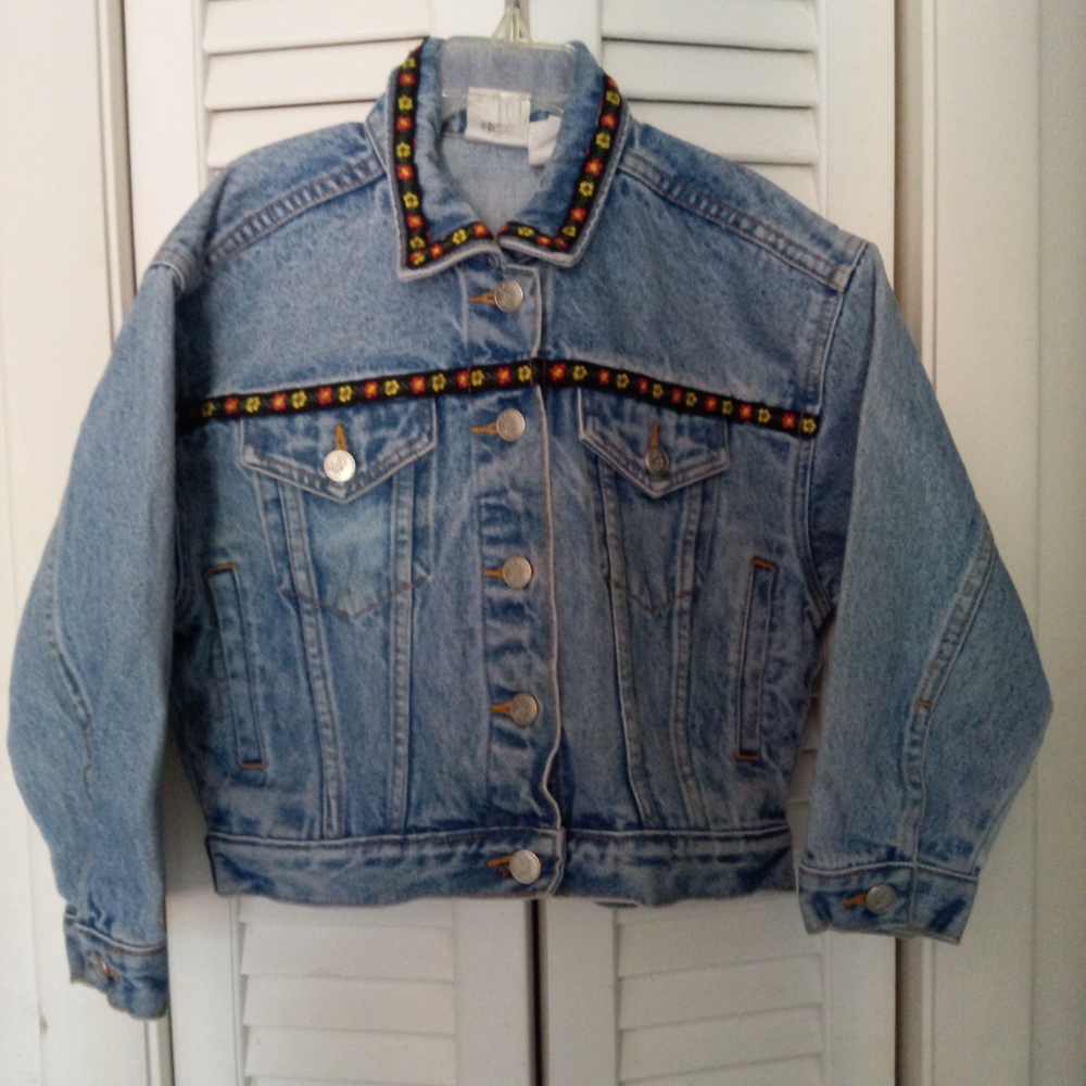 VINTAGE Girl's DISNEY Size Small Denim Jacket